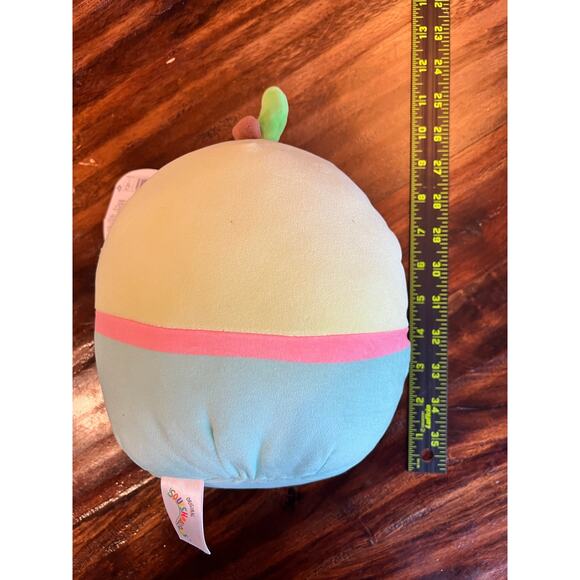 NWT Ashley the Apple Squishmallow, School Cardigan, 8", Green - Picture 2 of 6